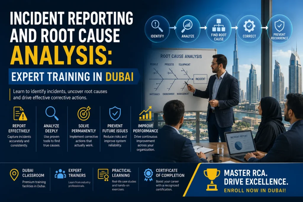 Incident Reporting and Root Cause Analysis Service training in dubai